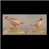 Image 1 : Boehm bird figures. Pair of California quail. #433, signed, with  unattached bases. 8 1/2" h Male, 7