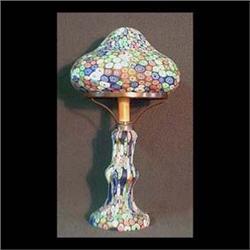 Venetian millefiori lamp. Circa 1940.  18" h X 9" diameter $300-400