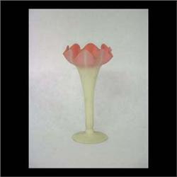 Burmese flower form vase. 6 1/8"h x 3 1/4"d $100-200