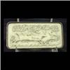 Image 1 : Sterling and carved ivory box. Rectangular with six carved horses  and trees on the top and ivory ba