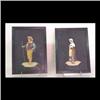 Image 1 : Pair of Pietra Dura framed pictures. Peasant man and woman. 6" X 9" $600-800