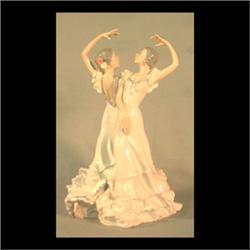 Lladro figure of two women dancing, impressed number #5601, with  box. 10" h    $200-300