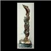 Image 1 : Bronze and glass sculpture mounted on marble. Eternal Flame. Signed  Edris and dated 1985. Edris Eck