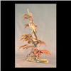 Image 1 : Boehm bird figure. Crested flycatcher on sweetgum. #488j, signed. 18" tall $1800-2200