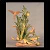 Image 1 : Boehm bird figure. Rufus hummingbirds on Icelandic poppy. #487,  signed.