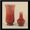 Image 1 : Catalina Island oxblood glaze vase. Also, a Franciscan vase with  oxblood glaze. 5" and 7" $200-300