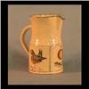 Image 1 : Contemporary Russell Henry Pottery pitcher. Decorated with robins  and stylized flower. Written on t