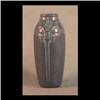 Image 1 : Rookwood production vase. Dark blue with Arts & Crafts leaves and  berries. Shape #2115. 1921. 6 1/2