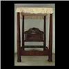 Image 1 : American Empire Transitional mahogany poster bed circa 1835.  Octagonal tapered corner posts, carved