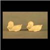 Image 1 : Pair of Rookwood ivory duck paperweights. Shape 6064. One dated  1932 and the other is dated 1933. 3