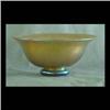 Image 1 : Stueben gold Aurene bowl. Signed Aurene and numbered 2851.  2 3/4" tall and 6" diameter. $200-300