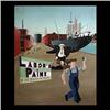 Image 1 : Oil on canvas. Labors Pains In the Reach For Recovery. Signed on  boat. M. Garden.  24" X 20" $100-2