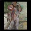 Image 1 : Oil on canvas. Figural abstract. 1965, signed Brisley and dated  '65, lower left. Robert Brisley. Fr