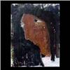 Image 1 : Gouache on paper. Abstract in black and brown. Signed lower left.  Paul Henri Bourguignon. Matted an