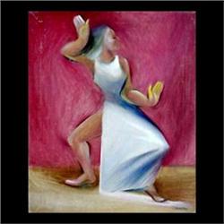 Oil on canvas. Dancing figure. Signed Carman, lower right. Albert  Carman. 24" X 20" $100-200