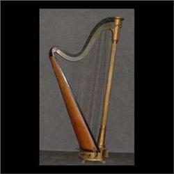 Sebastian Eraro's harp 18 Great Marlborough St. London, Pat.2023 Corinthian style post has been pain