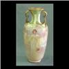 Doulton hand-decorated vase with full figure of woman in field.  Artist signed Leslie Johnson. Title