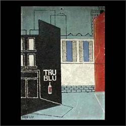 Oil on board. Tru blu. Verso is a painting of a study of a girl  with a doll. Signed Irene Lev, lowe