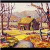Image 1 : Oil on board. Landscape with house and fence. 1953, noted verso  Vincent R. Smith, November 17, 1953