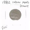 Image 1 : 1882 INDIAN HEAD PENNY *RARE FINE GRADE - NICE COIN*!!