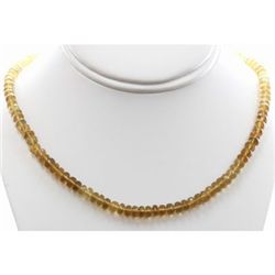 Natural Beer Quarts Single Row Necklace