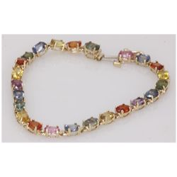 NATURAL 10.00 CTW MULTICOLOR BRACELET