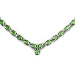 Natural Tourmaline 36.9ctw Oval Necklace .925 Sterling