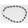 Image 1 : NATURAL 8.00 CTW AQUAMARINE OVAL BRACELET .925 STERLING