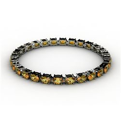 Genuine 10.35 ctw Citrine Bracelet 10k W/Y Gold,6.8g