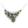 Image 1 : Genuine 5.24 ctw Green Tourmaline Necklace 16.5" 18k