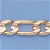 Image 2 : Genuine 16" 14k  Gold-Yellow 13.8mm Figaro Chain 95.6g