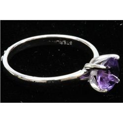 Natural 1.25ctw Amethtyst .925 Sterling Silver Ring