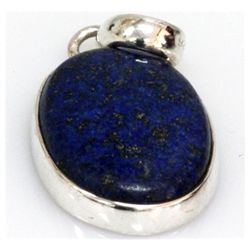 Natural 31.73 ctw Lapis Oval .925 Sterling Pendant