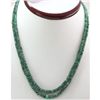 Image 1 : Emerald round 2 rows 92.57 ctw Necklace