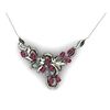 Image 1 : Genuine 6.24 ctw Ruby And Diamond Necklace 16.5\" 14k W