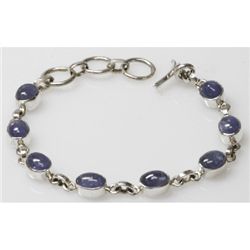 Natural 12.71g Tanzanite Bracelet .925 Sterling Silver