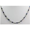 Image 1 : Genuine 8.42 ctw Sapphire Diamond Necklace14k