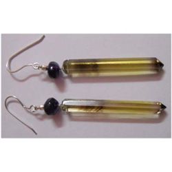 Natural 37.35 ctw Semi Precious Earring .925 Sterling