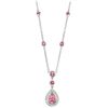 Image 1 : NATURAL 0.15 CTW PINK TOURMALINE NECKLACE 14K GOLD