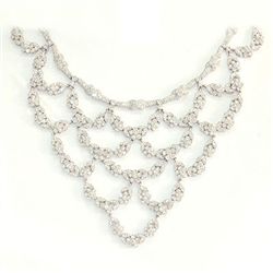 Genuine 10.74 ctw Diamond Chandellier Necklace 18K