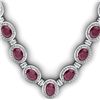 Image 1 : Certified 43.60 ctw Ruby& Diamond Necklace 14k
