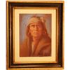 Image 1 : Contemporary Framed Pastel of Geronimo