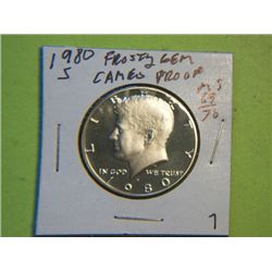 1980 S KENNEDY 1/2 DOLLAR