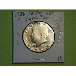 1986 S KENNEDY 1/2 DOLLAR