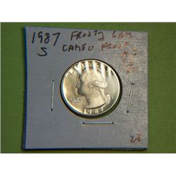 1987 S WASHINGTON QUARTER