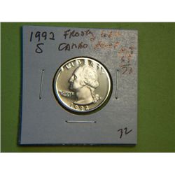 1992 S WASHINGTON QUARTER