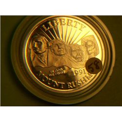 1991 S MOUNT RUSHMORE 1/2 DOLLAR