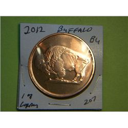 2012 1 OUNCE COPPER BUFFALO