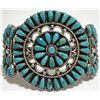 Image 1 : Old Pawn Navajo Turquoise Sterling Silver Cuff Bracelet - PP