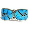 Image 1 : Old Pawn Zuni Turquoise Sterling Silver Cuff Bracelet - HS